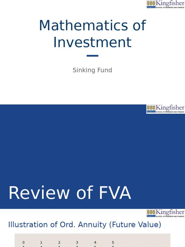 Math of Investments Sinking Fund | PDF | Debt | Interest