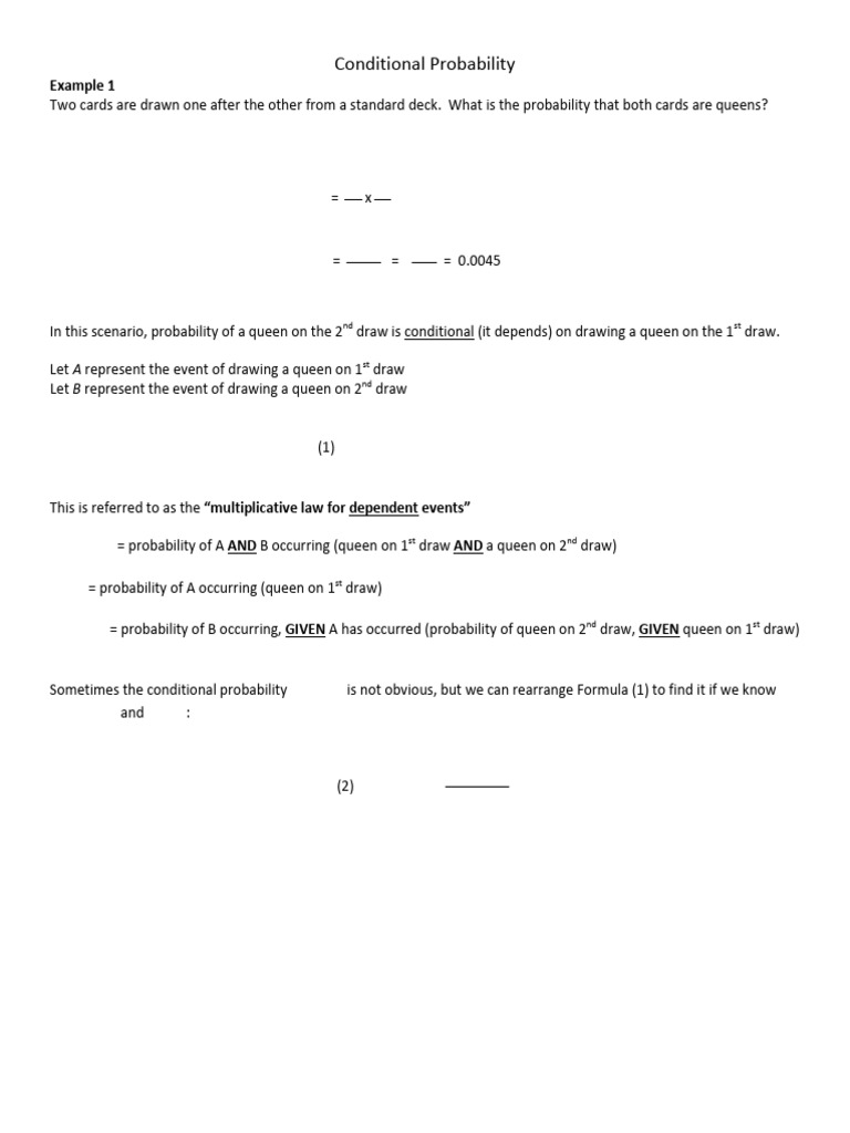 L5 - Conditional Probability | PDF | Probability | Statistical Theory