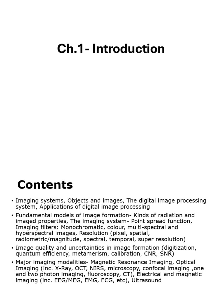 Digital Image Processing Overview | PDF | Tomography | Image Segmentation