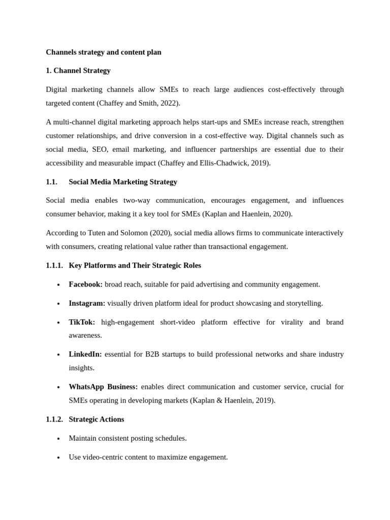 Channels Strategy and Content Plan | PDF | Search Engine Optimization ...