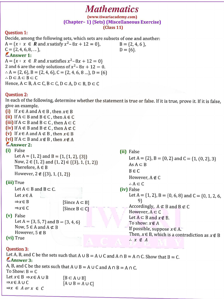 CH 1 Miscellaneous | PDF