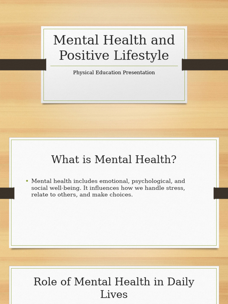 Mental Health and Positive Lifestyle | PDF | Mental Health | Well Being