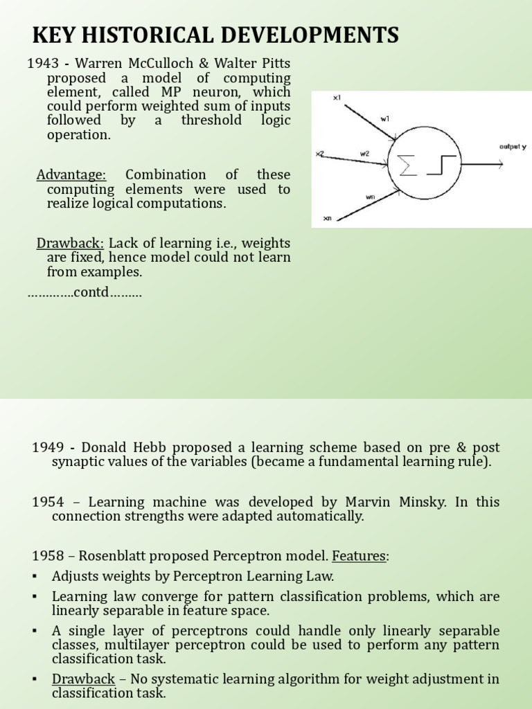 Key Developments in Neural Network Learning | PDF | Deep Learning ...