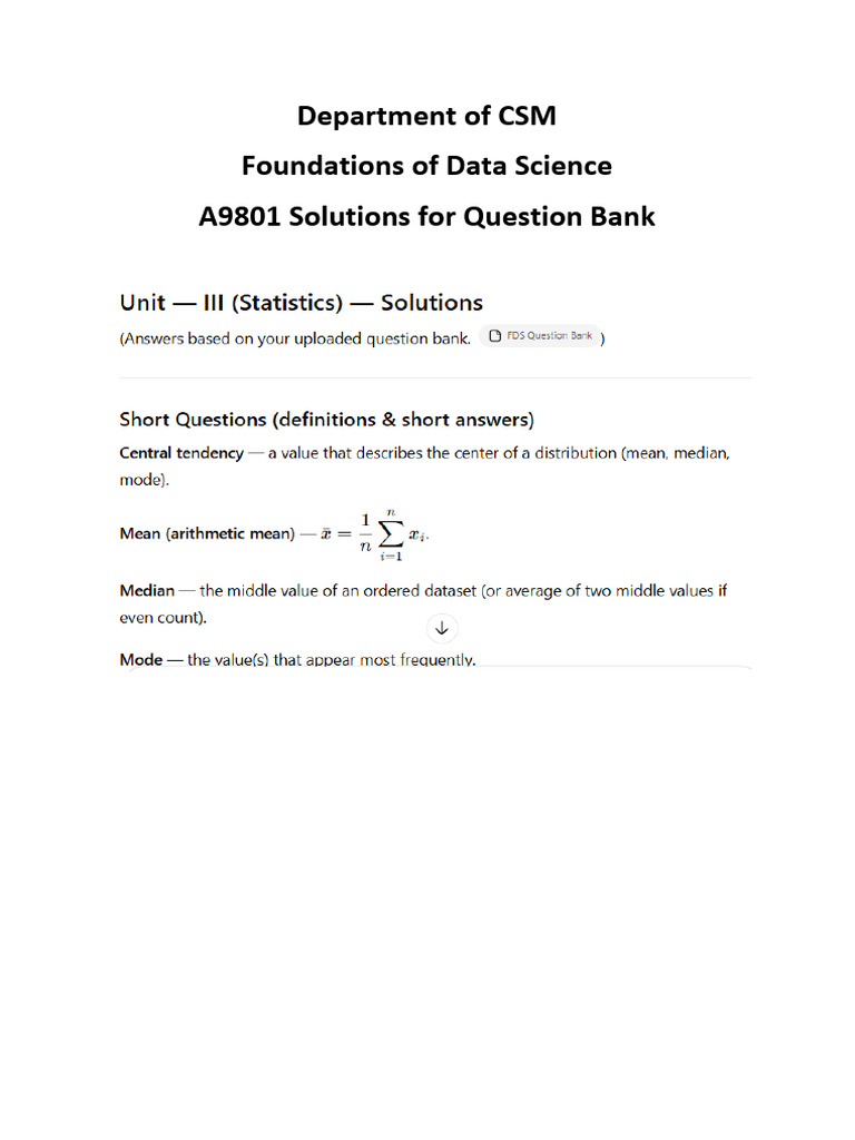QB Solutions Unit 3 4 5 | PDF