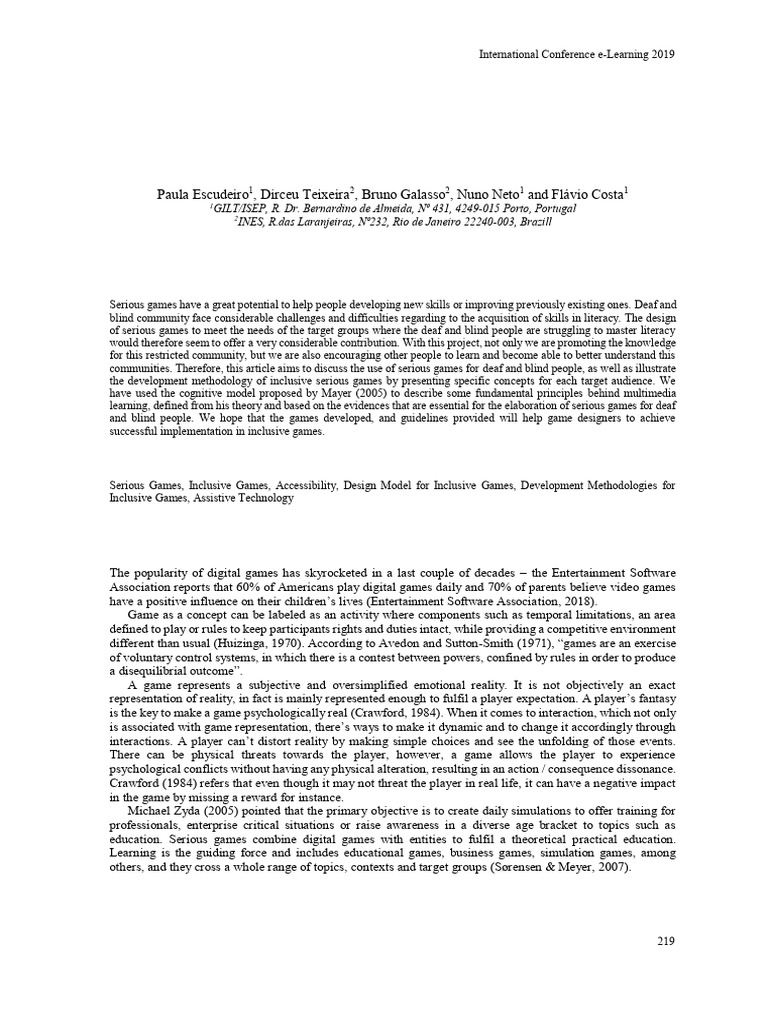 Inclusive Digital Learning Through Serious Games A Clipping For ...