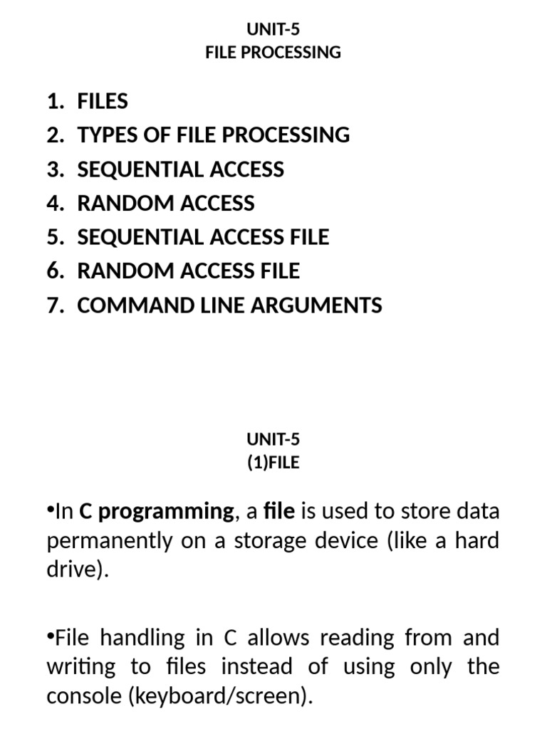 Programming in C-UNIT-5 | PDF | Pointer (Computer Programming ...