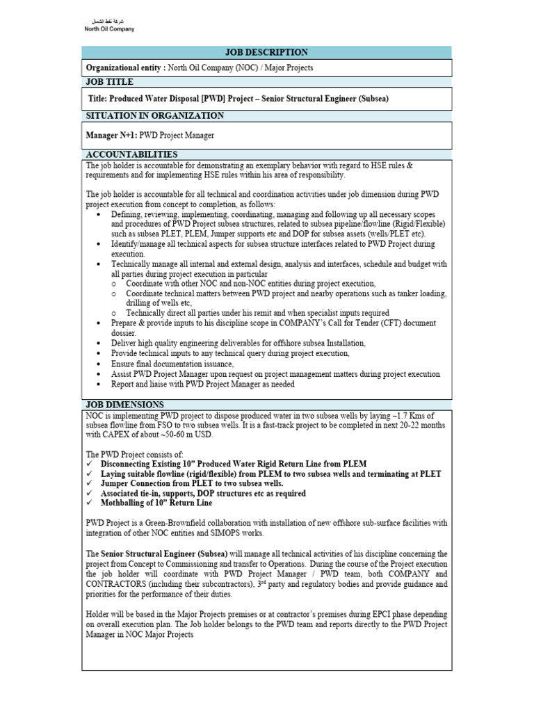 Senior Structural Engineer - PWD Project | PDF | Business