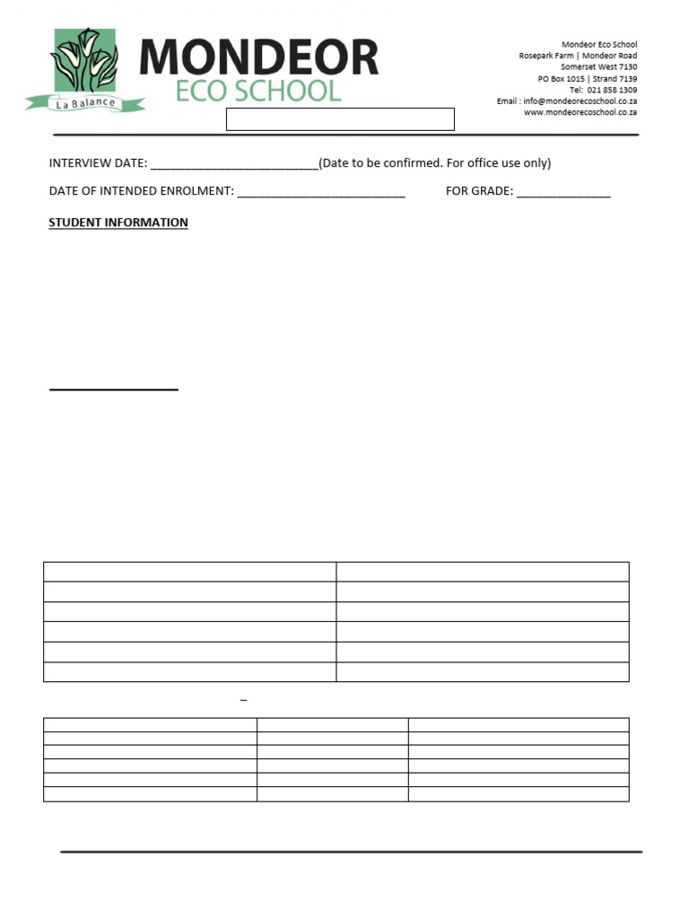 Interview High School | PDF | Science