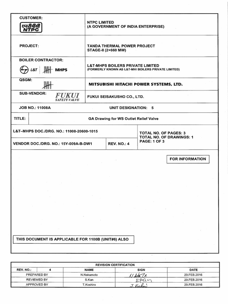 15Y-009AB - 11008-20600-1015 GA Drawing For WSO Rev.04 | PDF