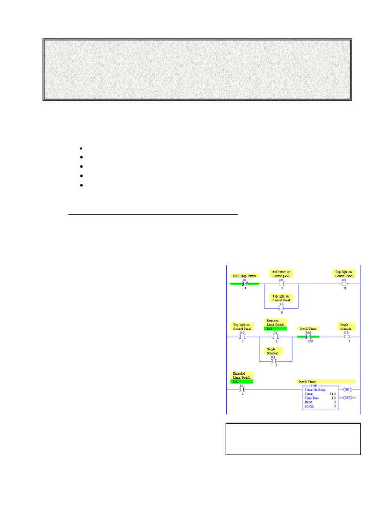 LAB 8-2 Timer Dwell Applications | PDF | Programmable Logic Controller ...