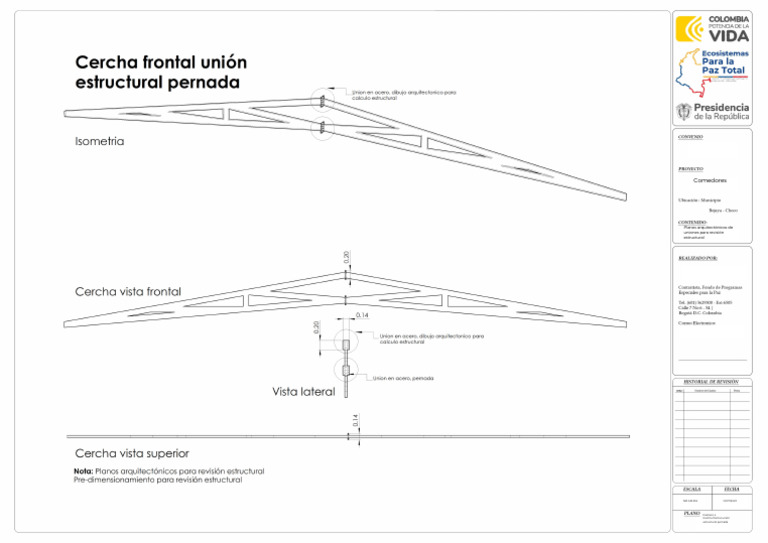 4 - Cercha Frontal - Union Estructural Pernada (Plano 4) | PDF