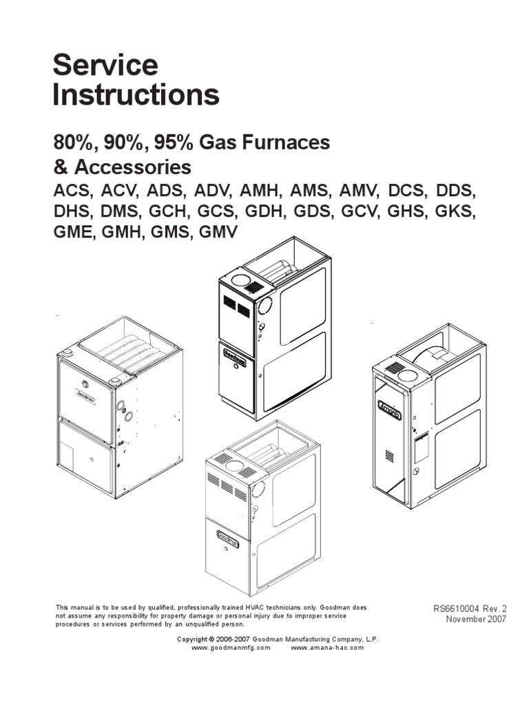 Goodman Gks9 Service Manual PDF Furnace Carbon Monoxide