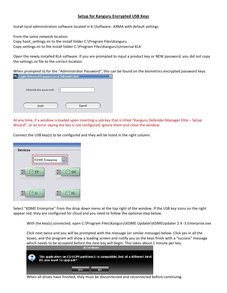 Setup For Kanguru Encrypted USB Keys | PDF | Business
