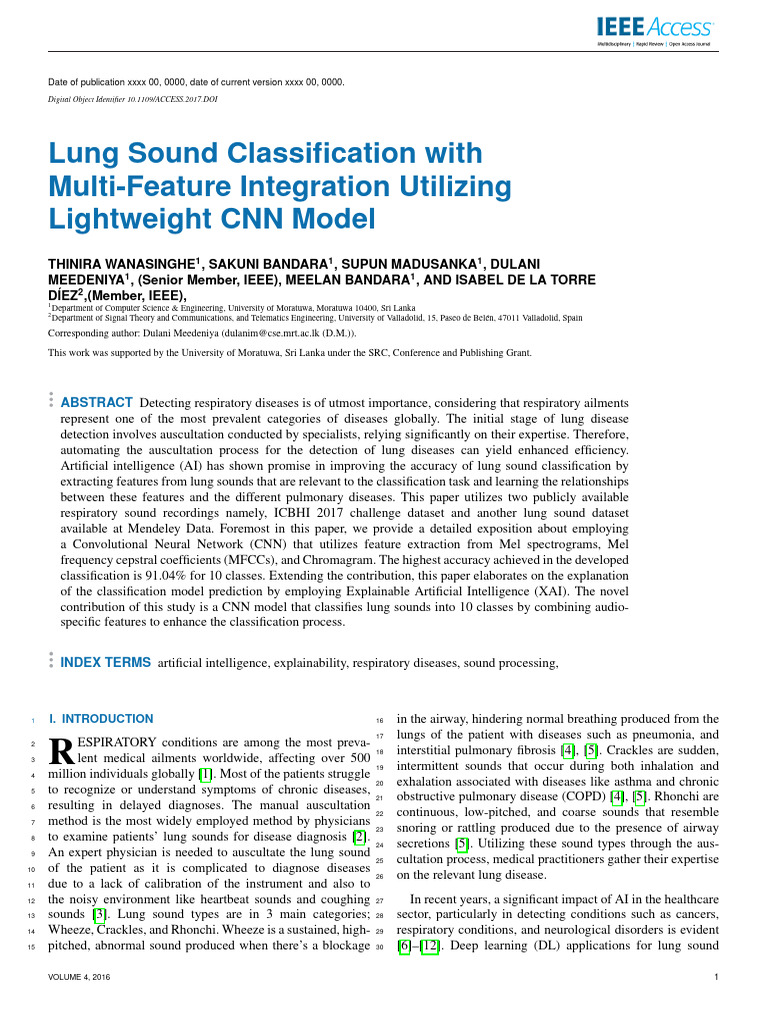 Lung Sound Classification Using CNN | PDF | Respiratory Diseases