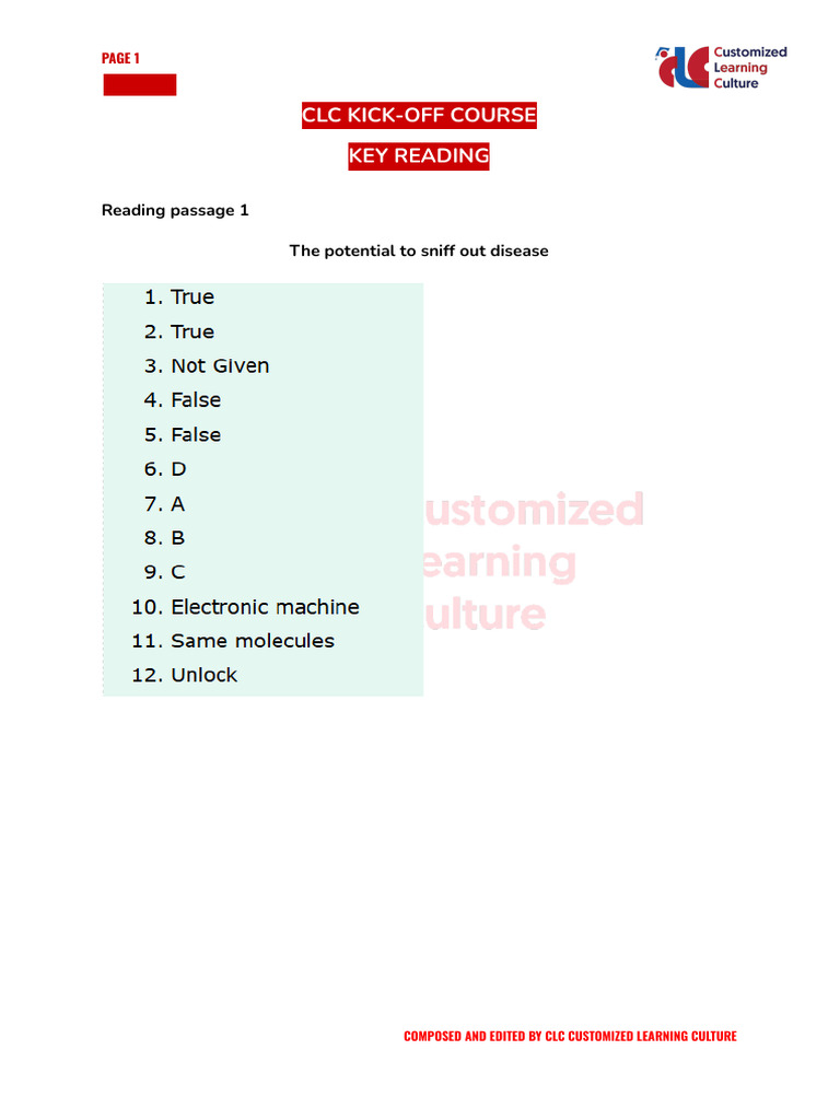 Keys Reading Final | PDF