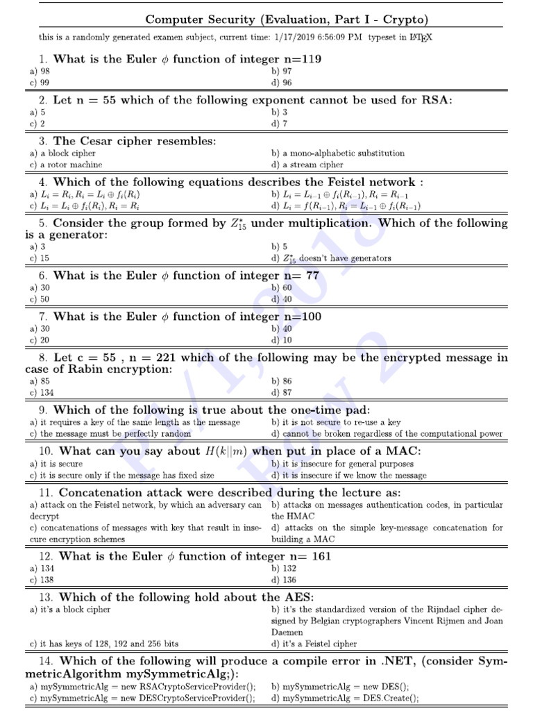 Exam Sample | PDF