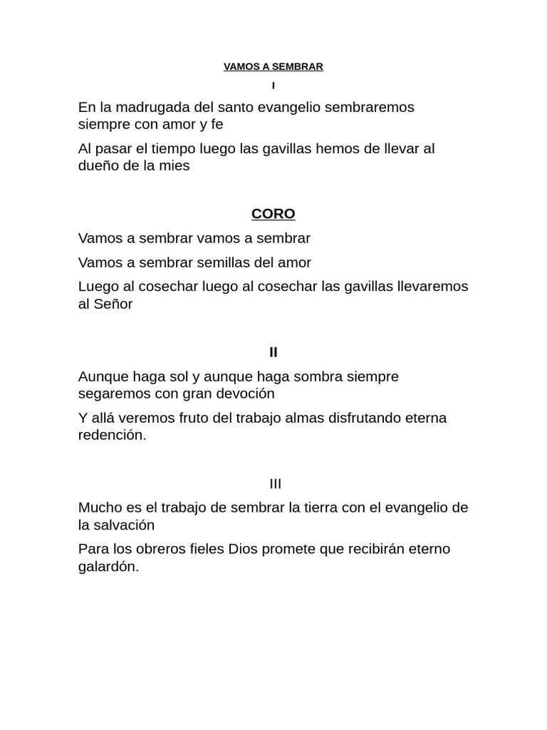Sembrando Amor y Fe en el Evangelio | PDF