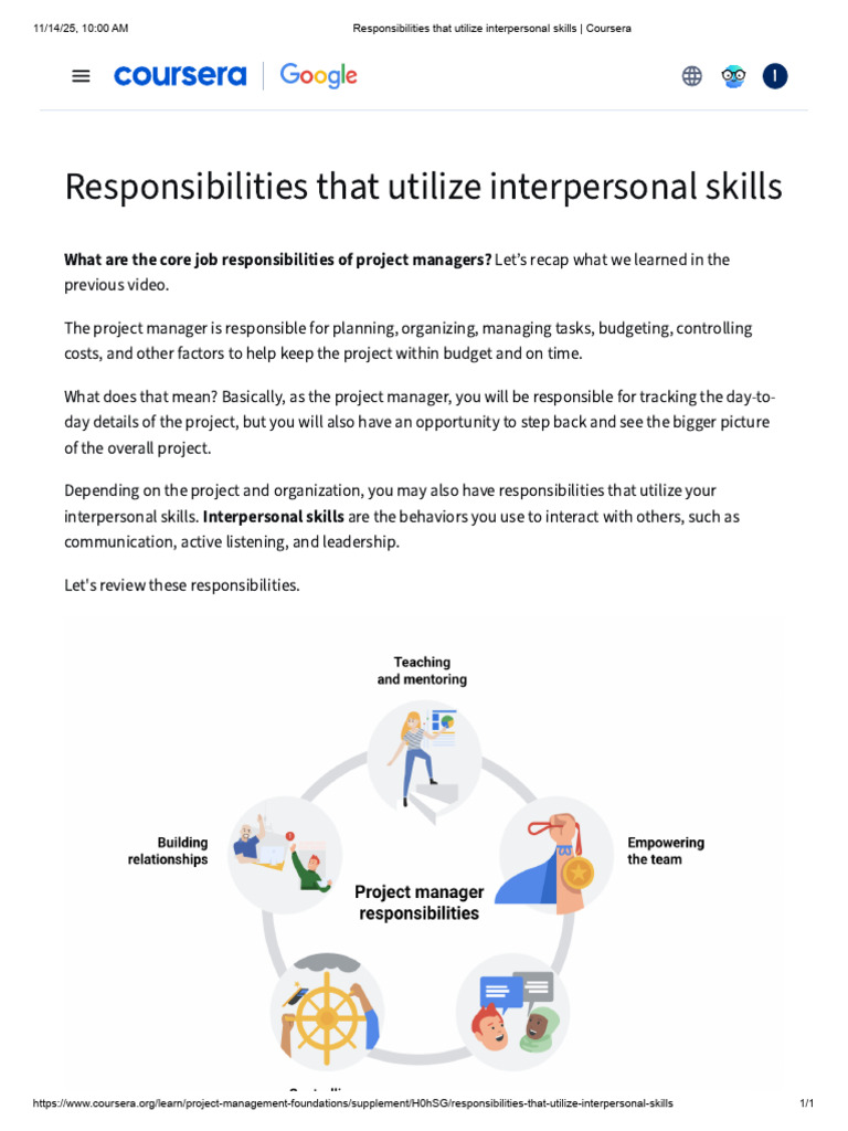 Project Manager Interpersonal Skills | PDF