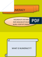 Numeracy: Fazlinda BT Che Rani Nor Amalina BT Daud Nurul Izzati BT Zaman