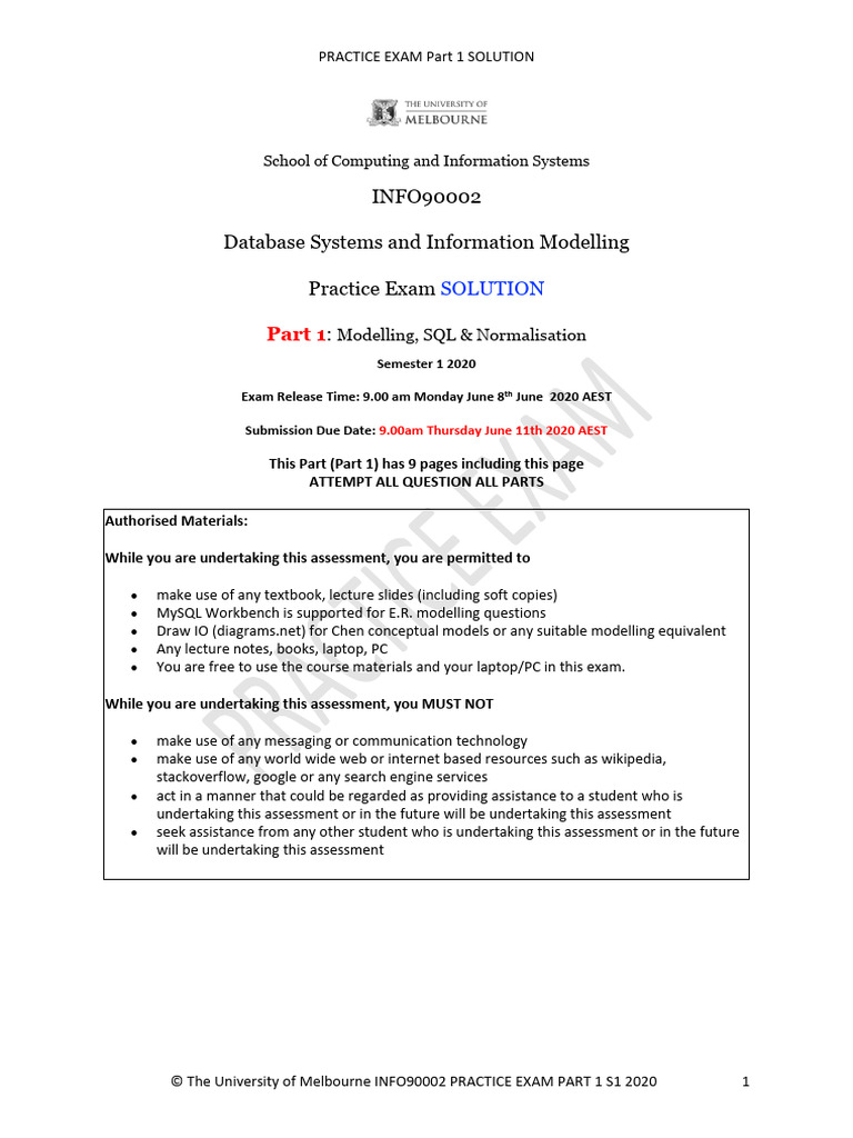 Database Exam Solutions: Modelling & SQL | PDF | Latitude | Databases