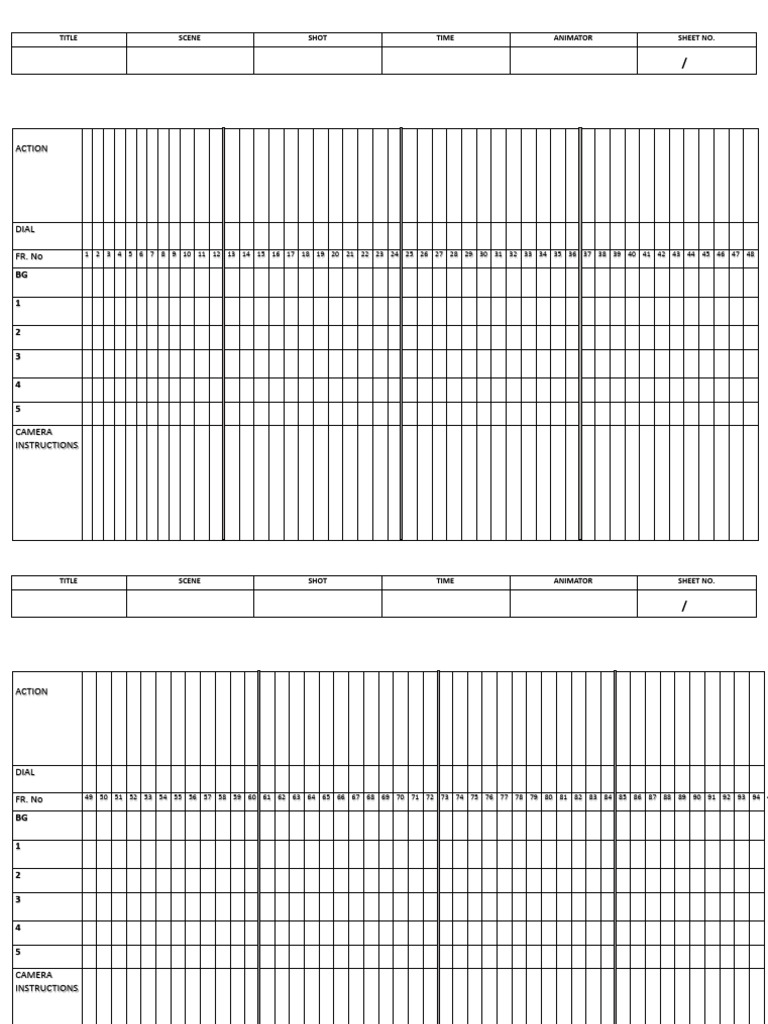 Animation Scene Breakdown Sheet | PDF