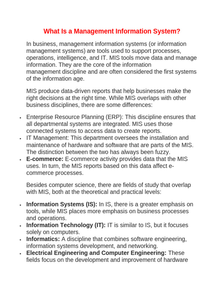 Understanding Management Information Systems | PDF | Management ...