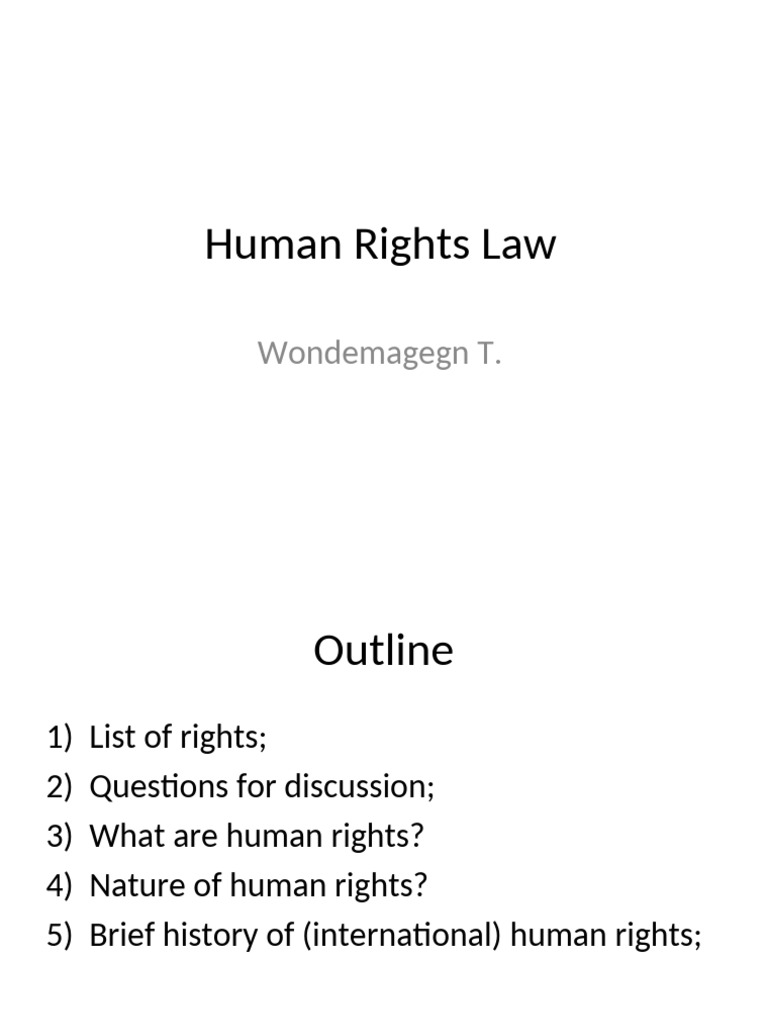 Human Rights Law_Definition_Nature_History | PDF | Human Rights | Justice