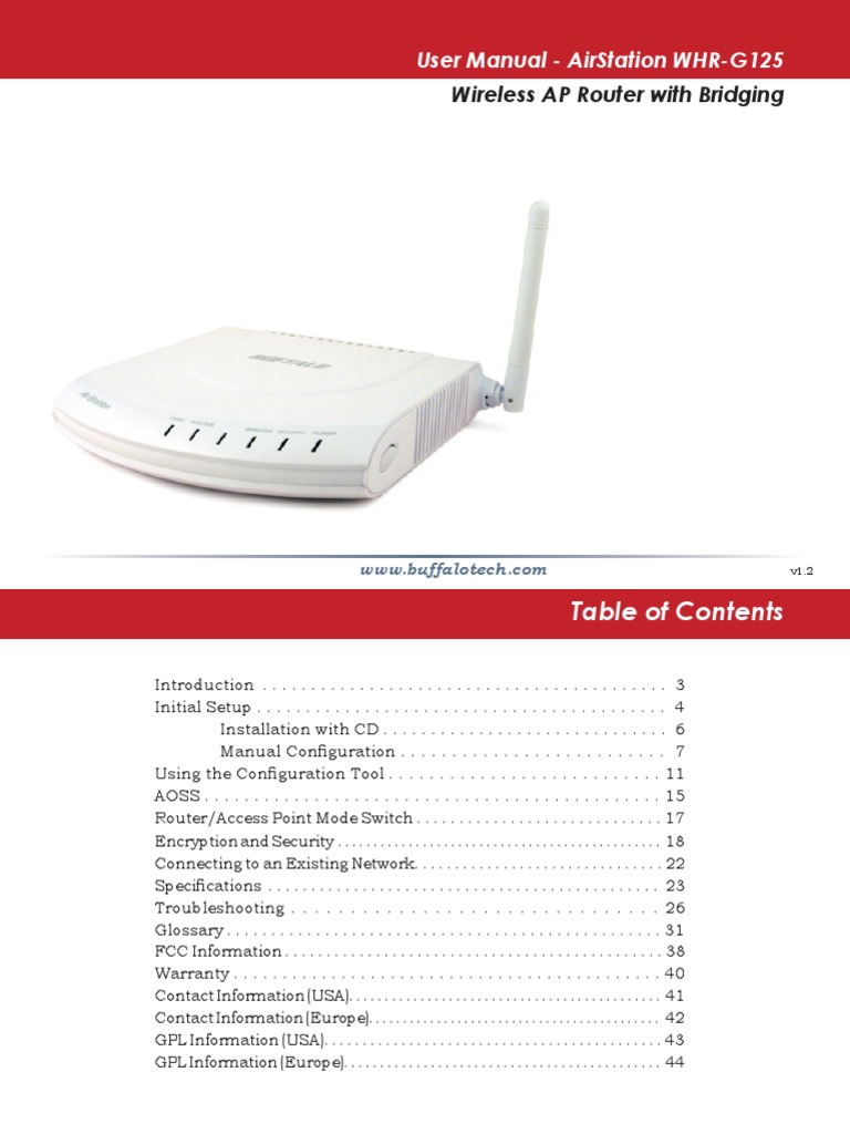 BUFFALO WHR-G125 MANUAL PDF