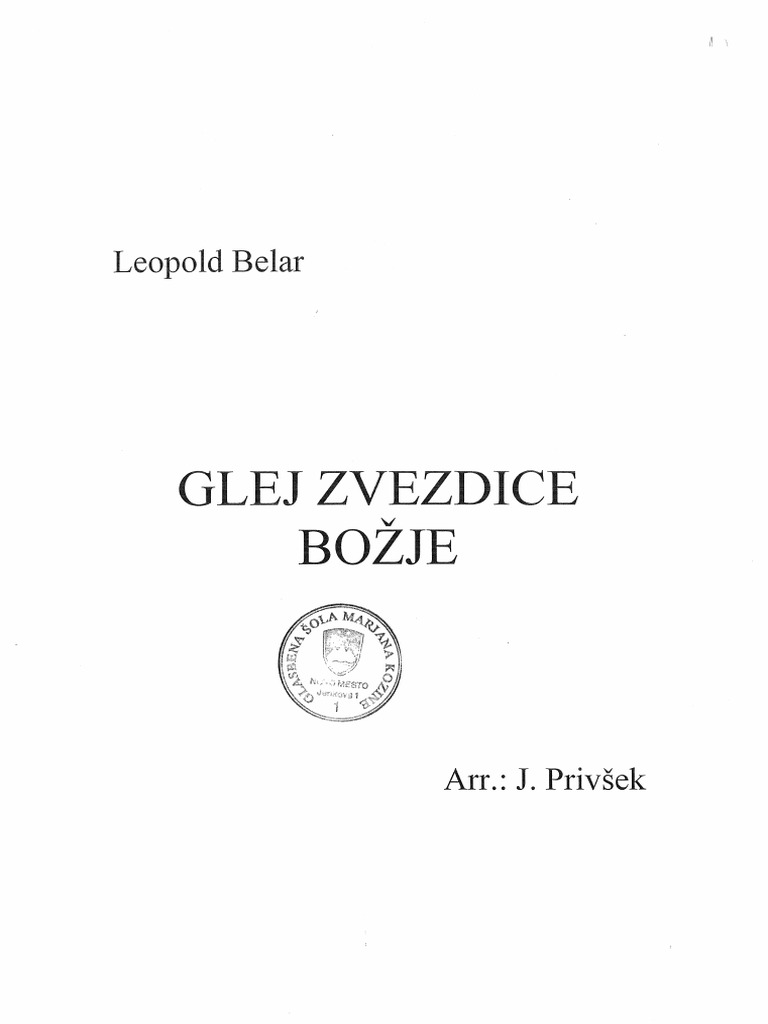 Glej zvezdice bozje (christmas) - score and parts | PDF
