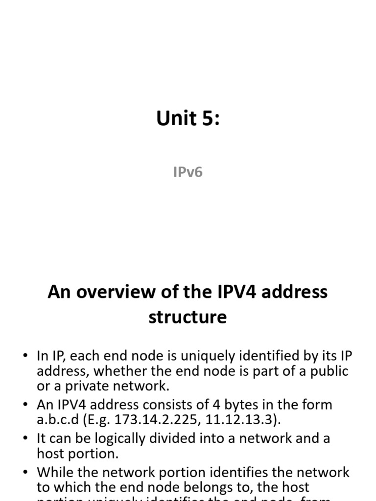 Understanding IPv4 Addressing Basics | PDF | I Pv6 | Internet Protocols