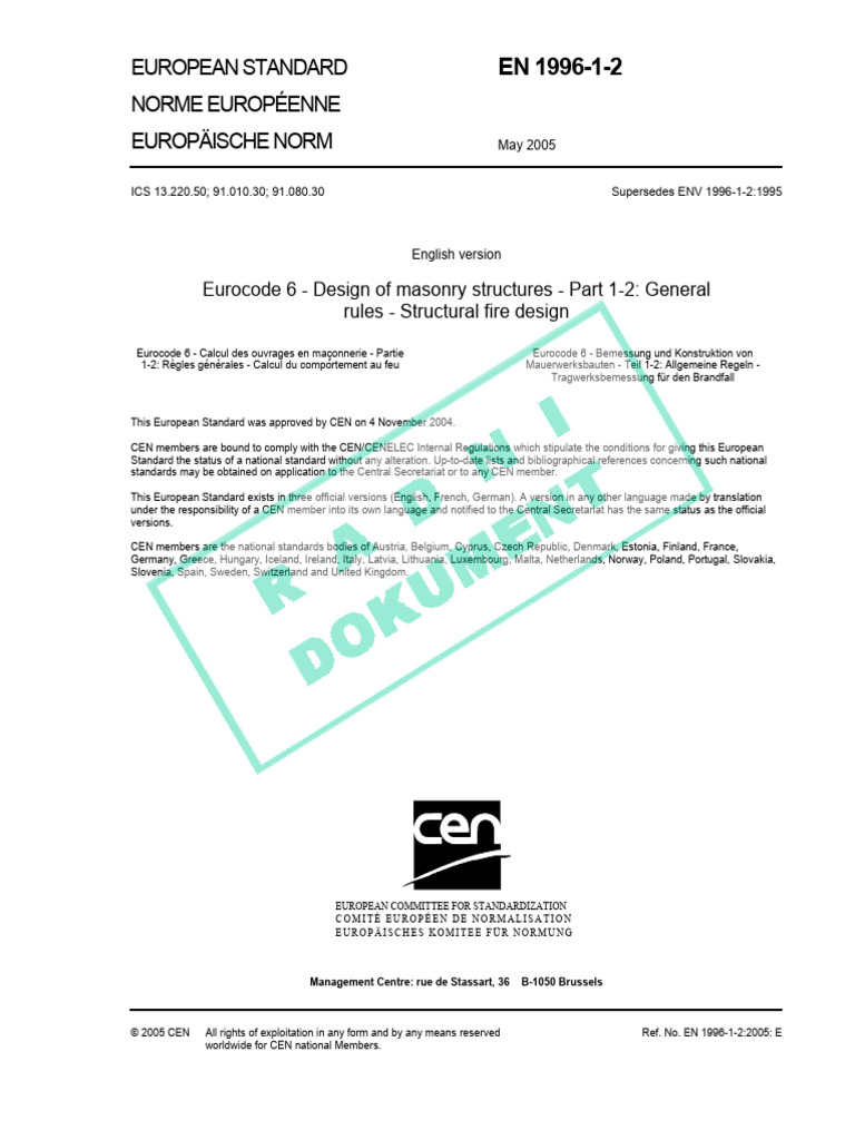 Eurocode 6: Fire Design of Masonry | PDF | Building Engineering | Civil ...