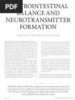 Gastrointestinal Balance and Neurotransmitter Formation