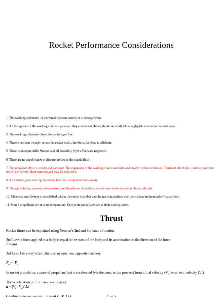 Rocket Performance and Thrust Analysis | PDF | Multistage Rocket | Rocket
