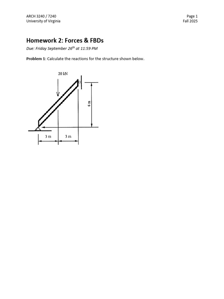 Forces and FBDs Homework 2 Guide | PDF