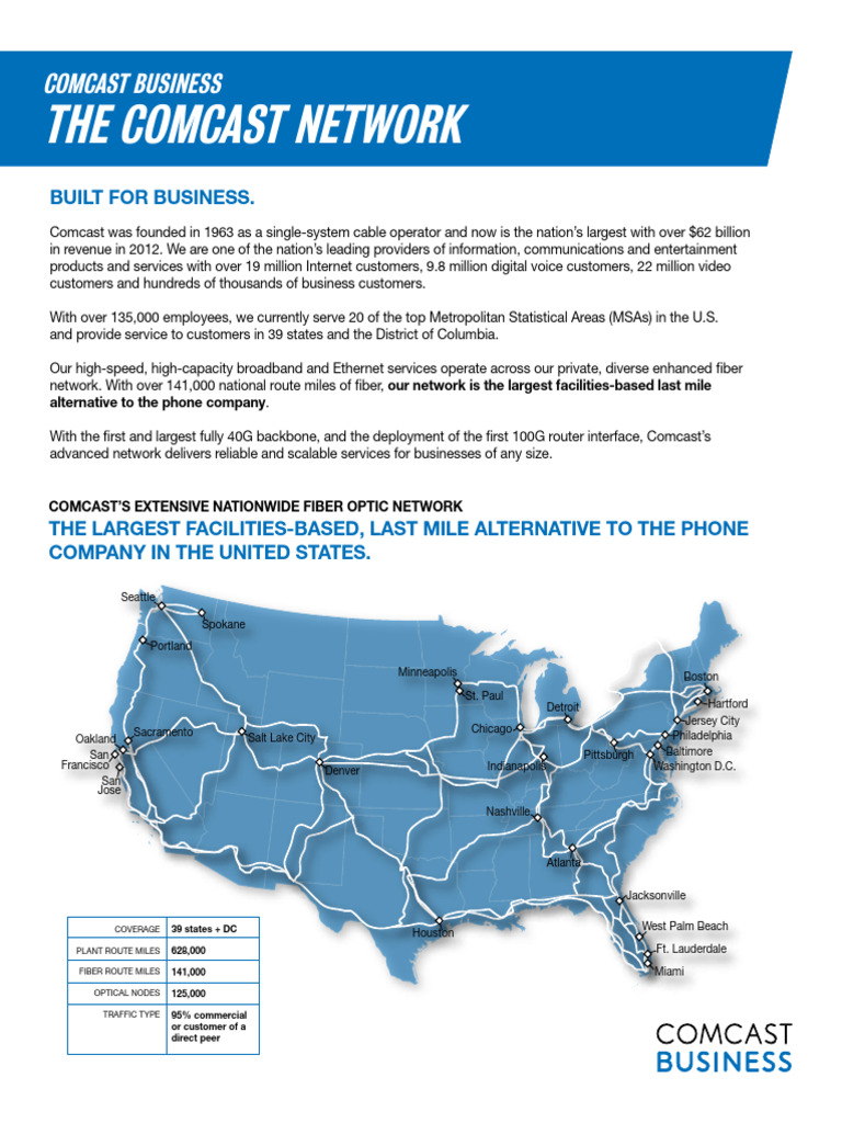 Comcast's Enhanced Fiber Network for Business | PDF | Computer Network ...