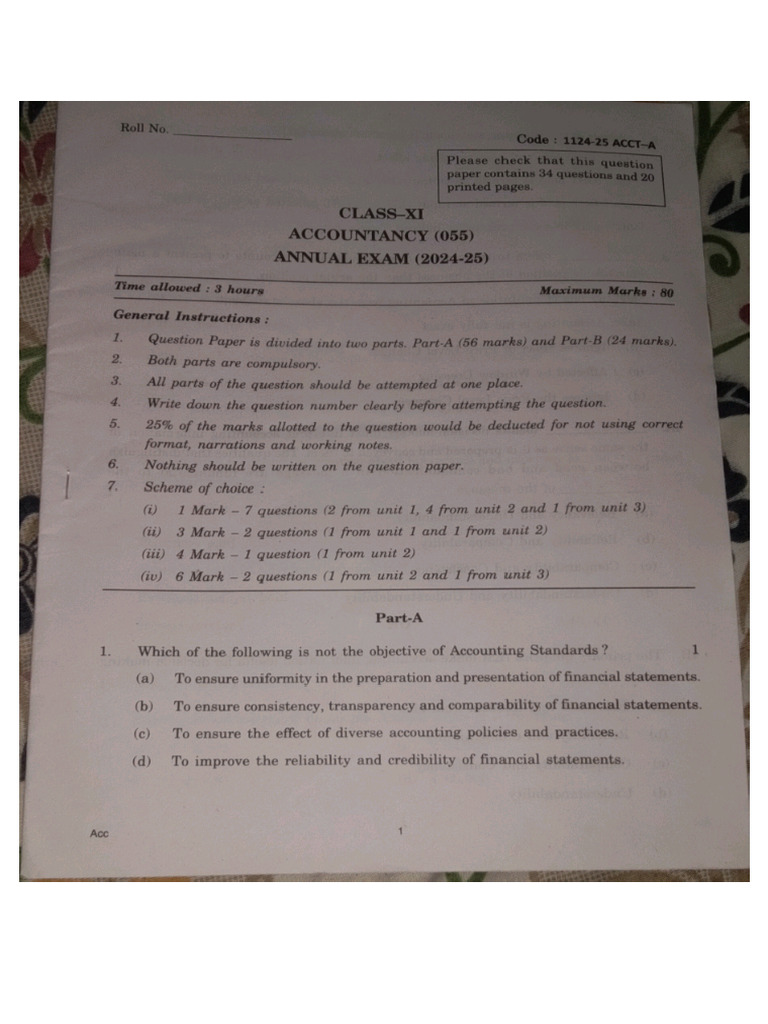Class 11 Accountancy | PDF