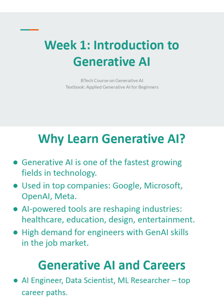 Generative AI: Introduction and Applications | PDF | Artificial ...