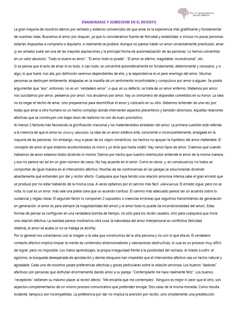 3. El Amor y Sus Mitos. | PDF | Amor | Felicidad