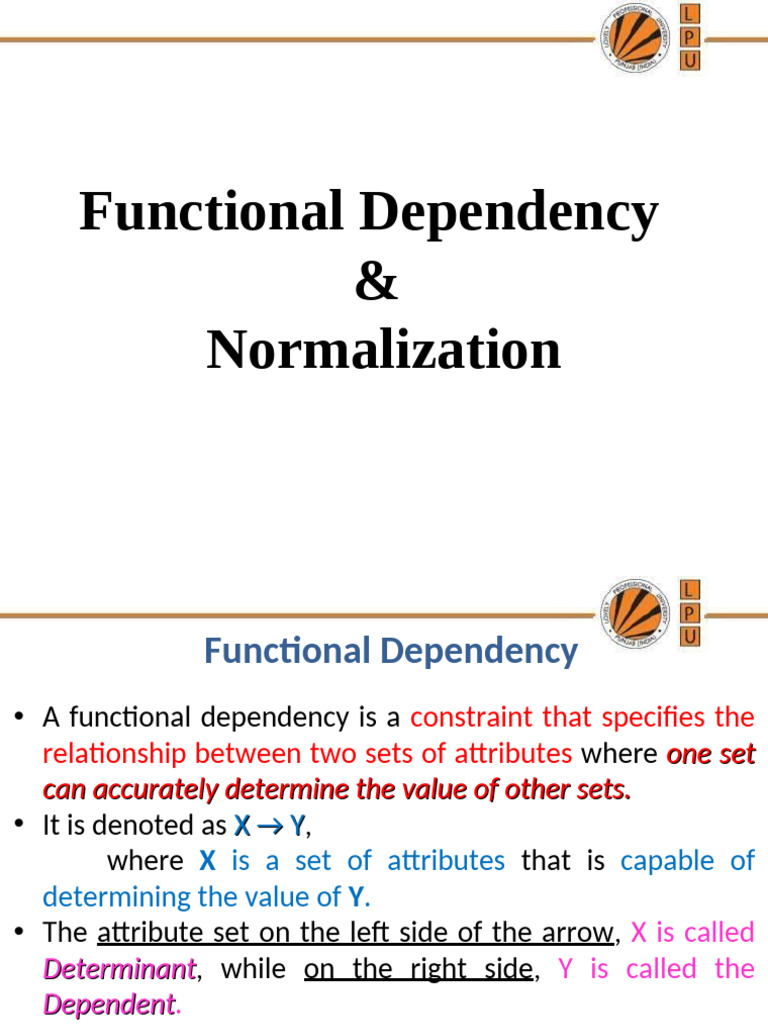 Functional Dependency and Normalization Guide | PDF | Databases | Data ...