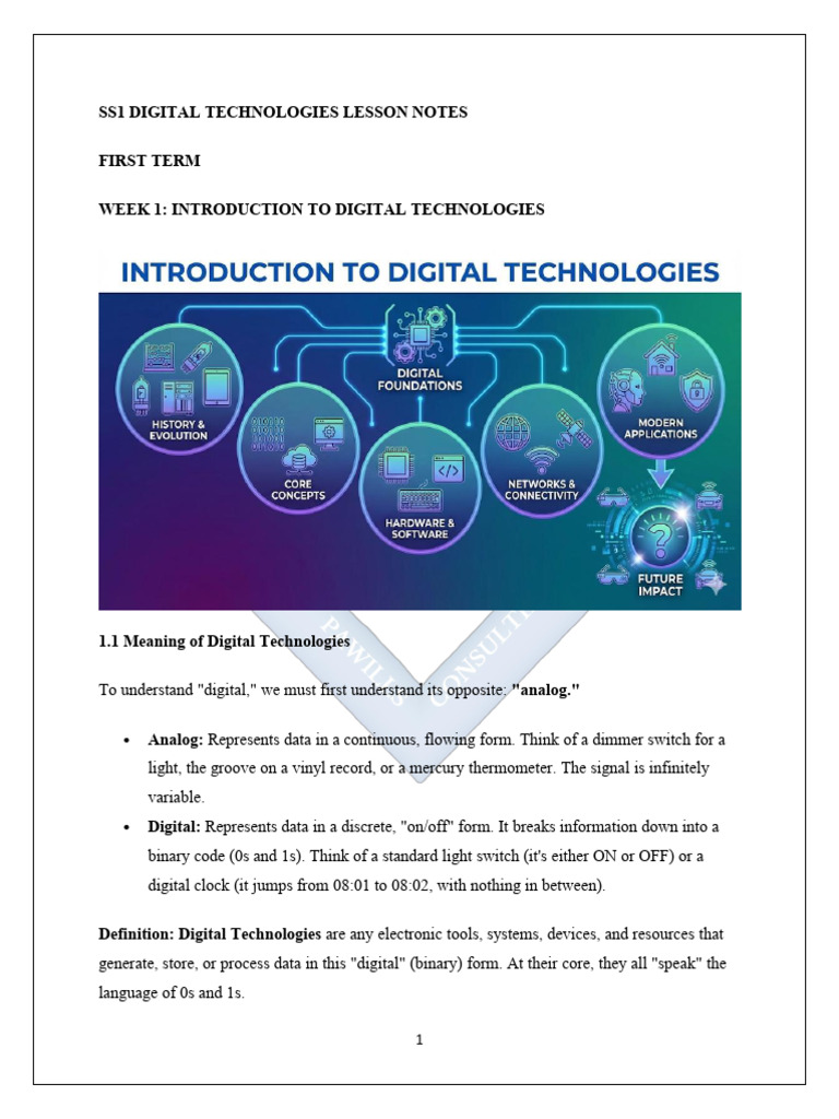Introduction to Digital Technologies | PDF | Internet & Web | World Wide Web