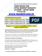NCFM Capital Market Module (CMDM) Study Notes. NCFM Mock Test at WWW - Modelexam.in