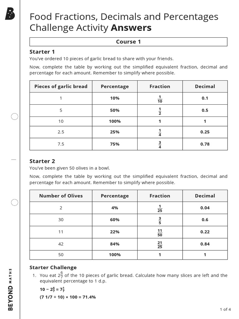 2. All FDP Conversion practice answers | PDF | Steak | Percentage