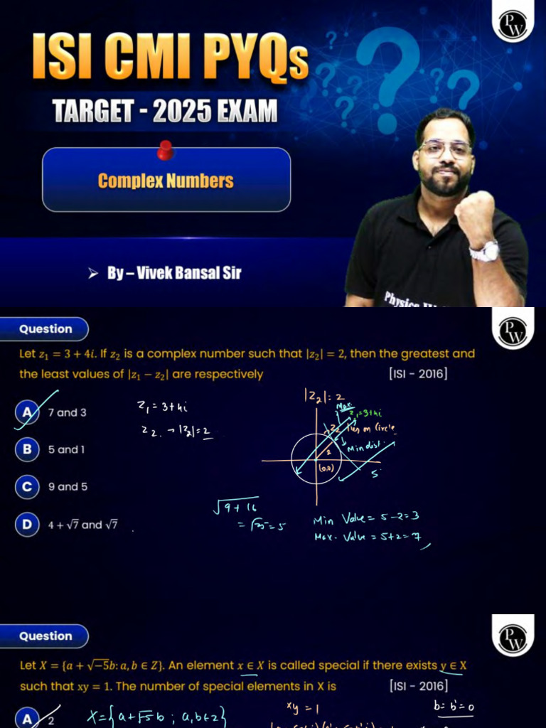 Complex Numbers Class Notes | PDF