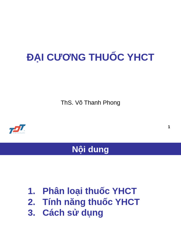 Dai Cuong Thuoc Yhct | PDF