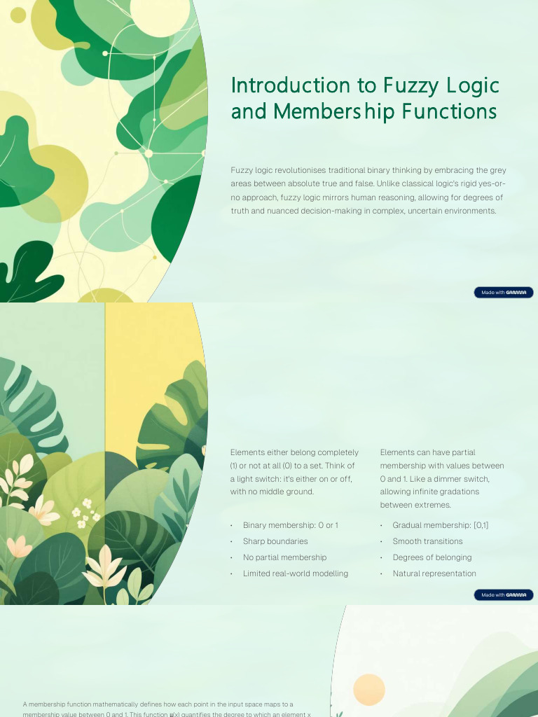 Fuzzy Logic and Membership Functions Explained | PDF | Fuzzy Logic ...