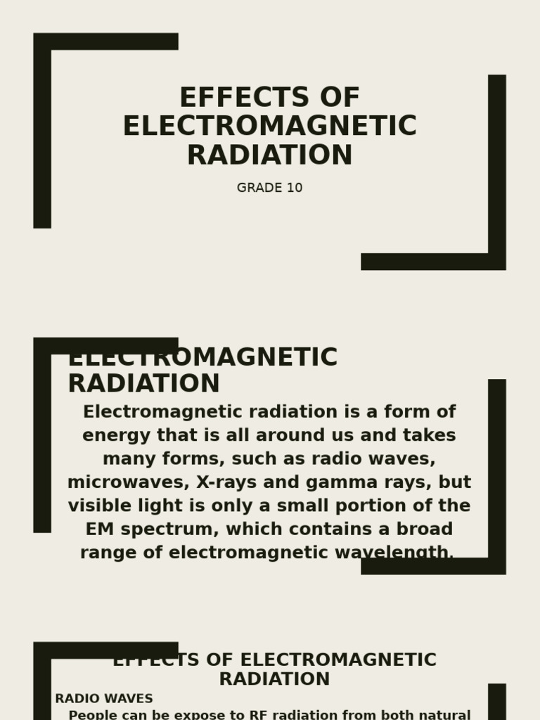 Effects of Electromagnetic Radiation | PDF | Electromagnetic Radiation ...