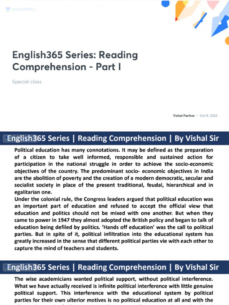 English365 Series Reading Comprehension Part I No Anno | PDF