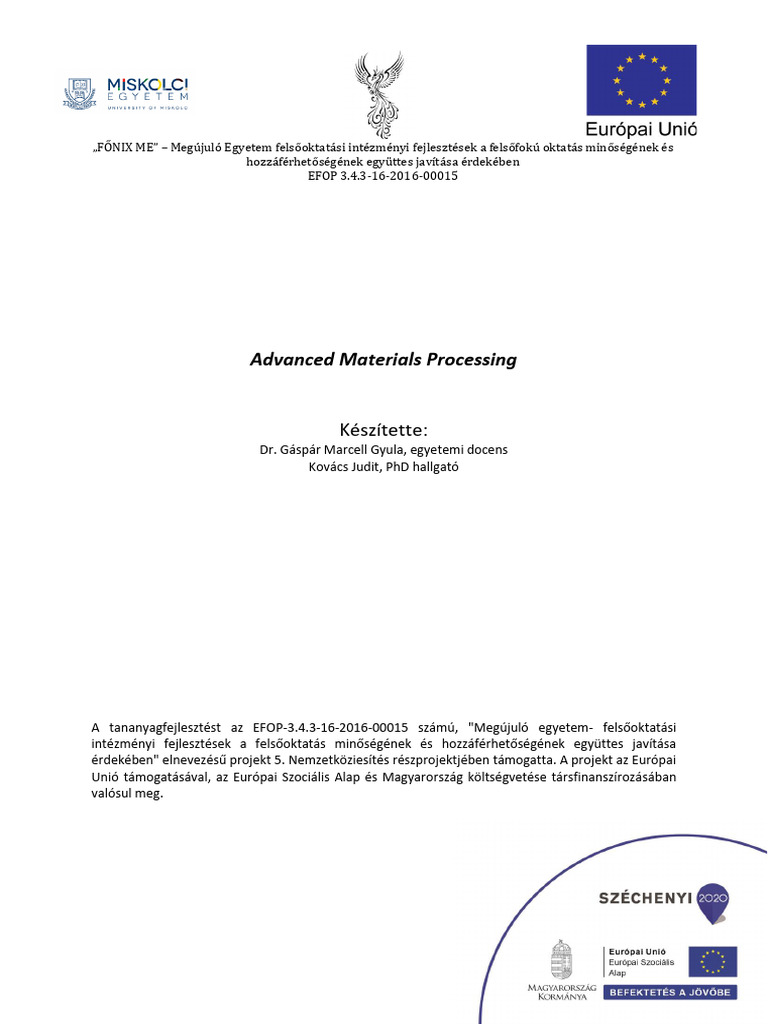 Advanced Materials Processing Guide | PDF | Sintering | Welding