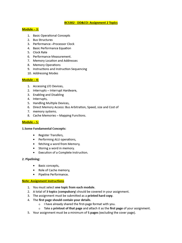 DDCO - 2nd Assignment | PDF