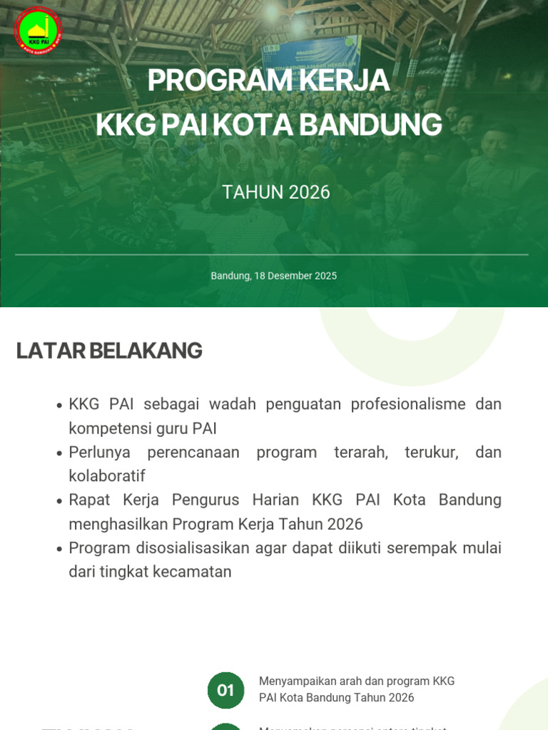 Program Kerja KKG PAI Bandung 2026 | PDF